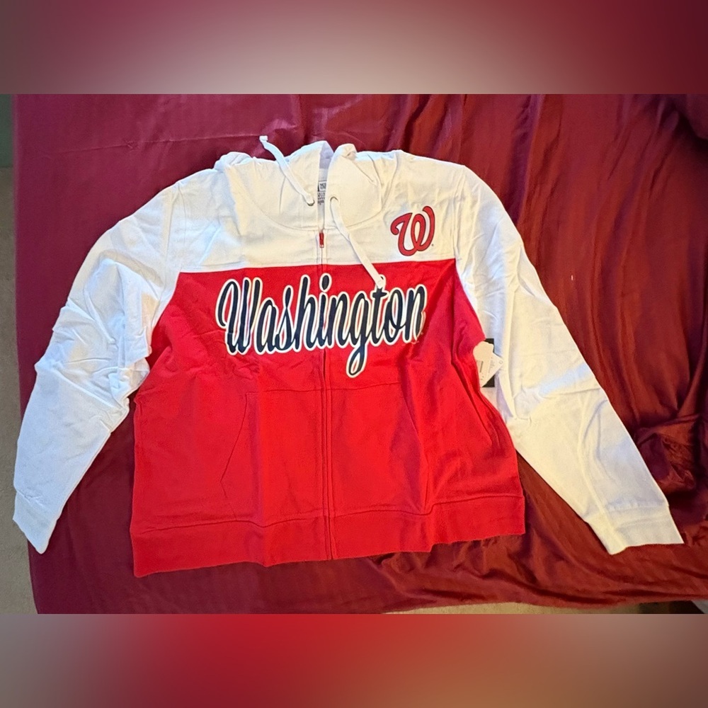 new-Washington Logo Official MBL 
 2X long sleeve Jacket 
Hooded , full zipper - Picture 8 of 10